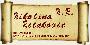 Nikolina Rilaković vizit kartica